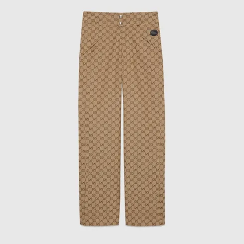 Gg Cotton Canvas Trouser
