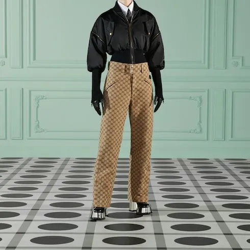 Gg Cotton Canvas Trouser