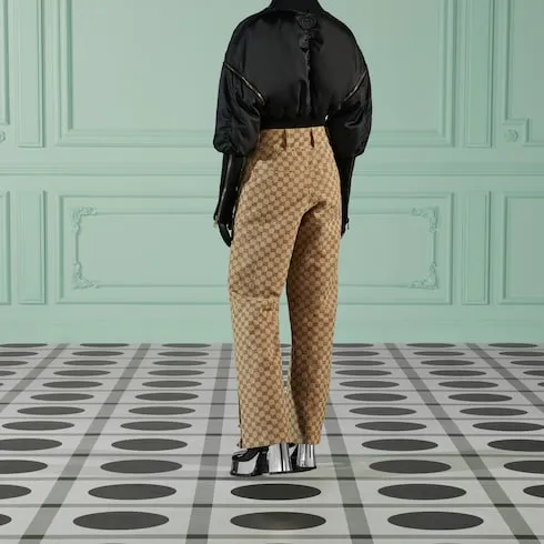 Gg Cotton Canvas Trouser