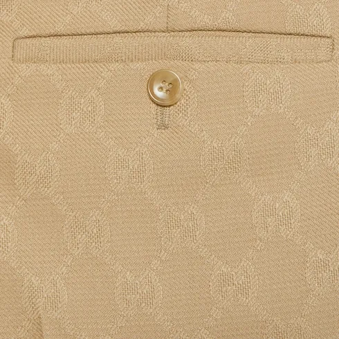 Gg Wool Jacquard Trousers