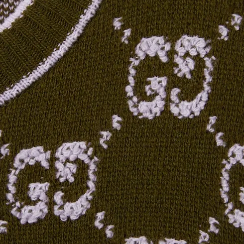 Gg Wool Bouclé Jacquard Cardigan