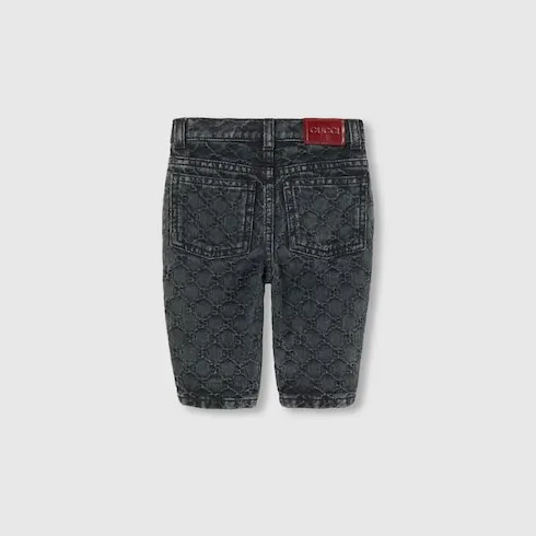 Baby Gg Denim Jacquard Trouser