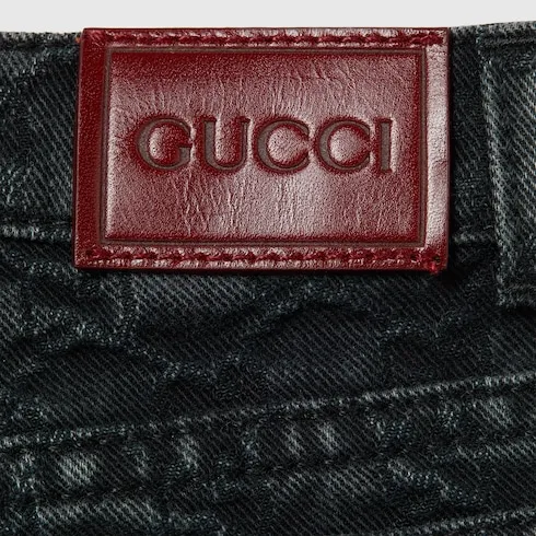Baby Gg Denim Jacquard Trouser