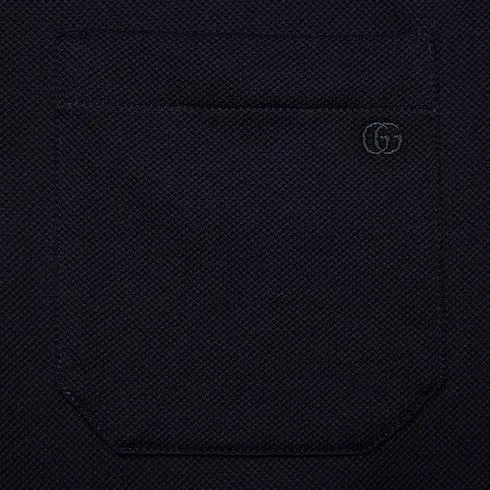 Cotton Piquet Polo With Web Collar