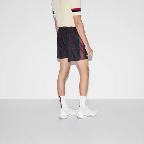 Gg Print Nylon Swim Shorts