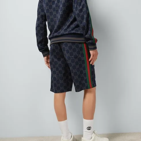 Gg Jersey Cotton Jogging Shorts