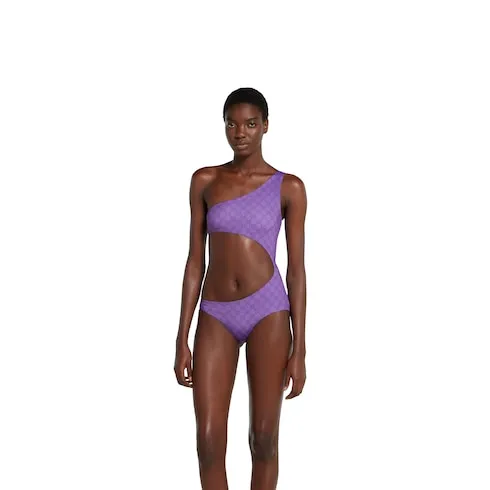Printed Gg Stretch Jersey Swimsuit
