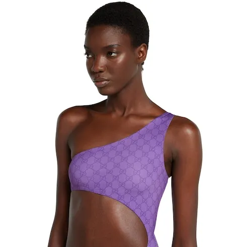 Printed Gg Stretch Jersey Swimsuit
