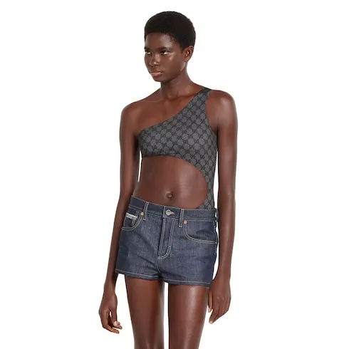 Printed Gg Stretch Jersey Swimsuit