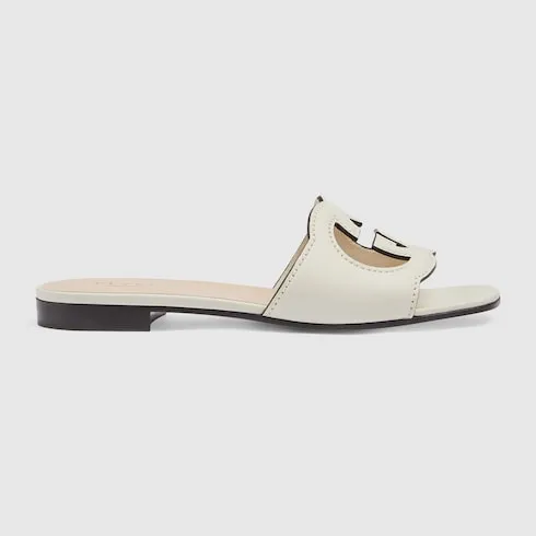 Slide Sandal With Interlocking G