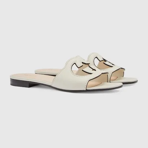 Slide Sandal With Interlocking G
