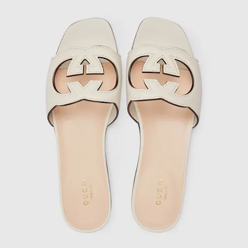 Slide Sandal With Interlocking G