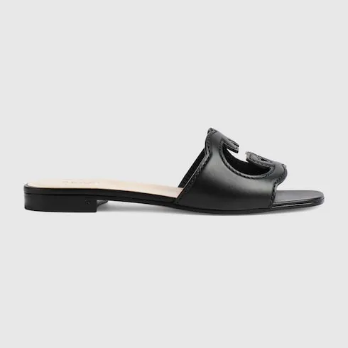 Slide Sandal With Interlocking G