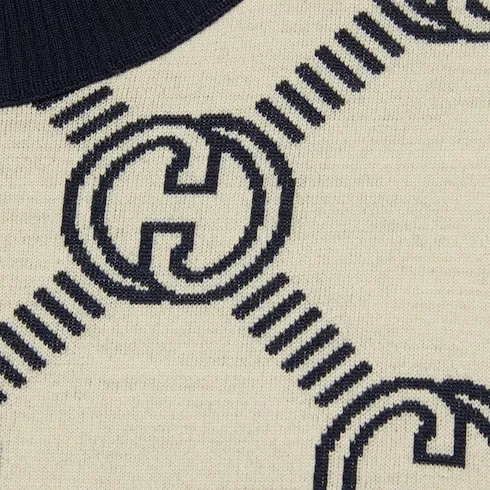 Reversible Gg Wool Jacquard Top