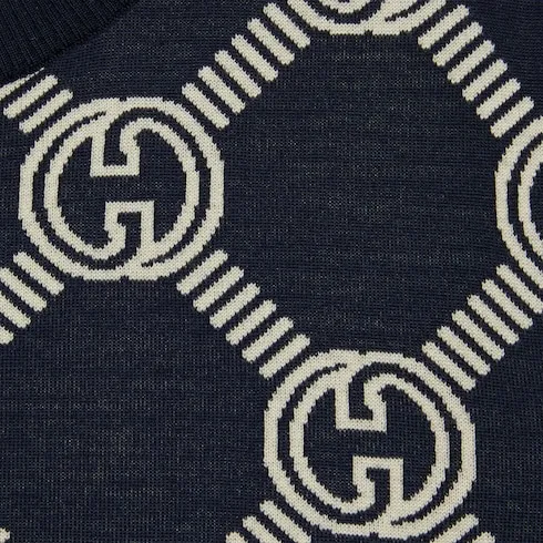 Reversible Gg Wool Jacquard Top