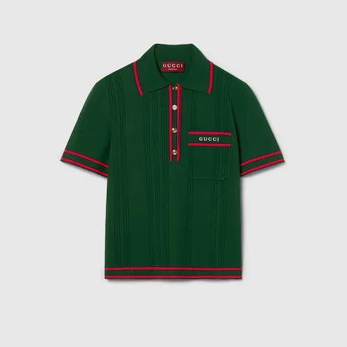 Polo Shirt With Striped Trim
