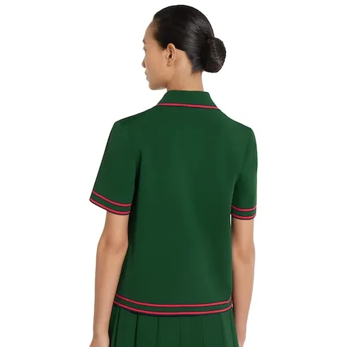 Polo Shirt With Striped Trim