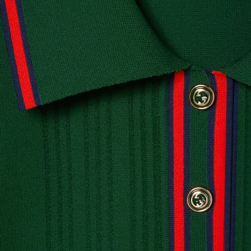 Polo Shirt With Striped Trim