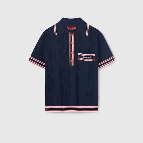 Polo Top With Striped Trim