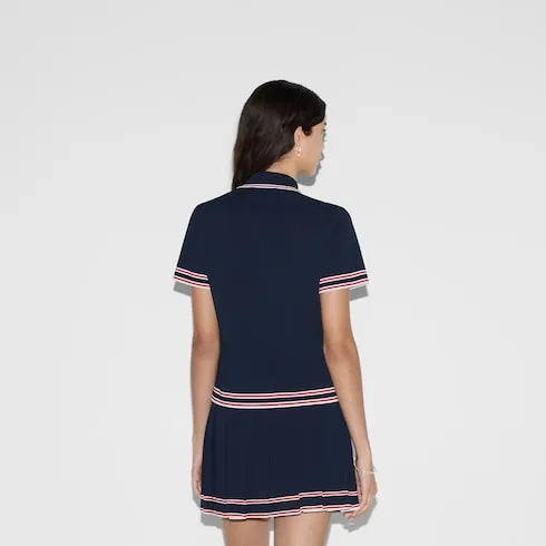 Polo Top With Striped Trim