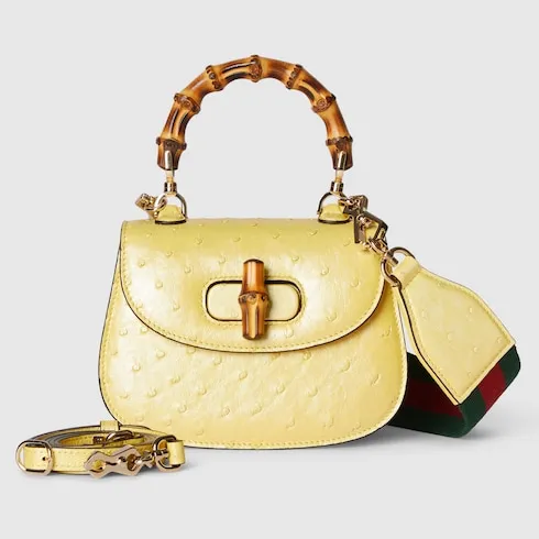 Gucci Bamboo 1947 Ostrich Mini Bag