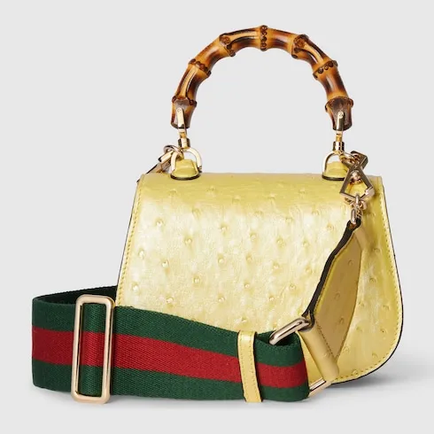 Gucci Bamboo 1947 Ostrich Mini Bag