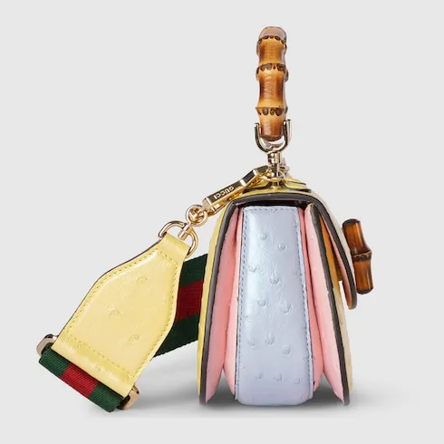 Gucci Bamboo 1947 Ostrich Mini Bag