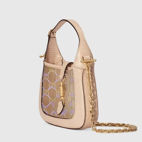 Jackie 1961 Mini Crystal Gg Lizard Bag
