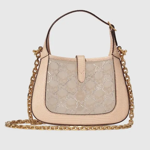 Jackie 1961 Mini Crystal Gg Lizard Bag