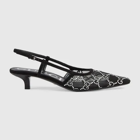 Gg Crystal Slingback Pump