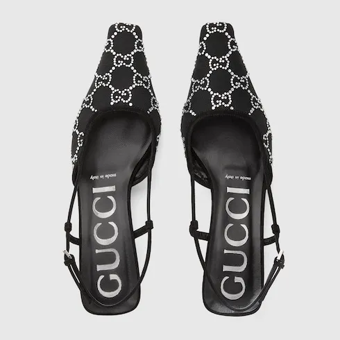 Gg Crystal Slingback Pump