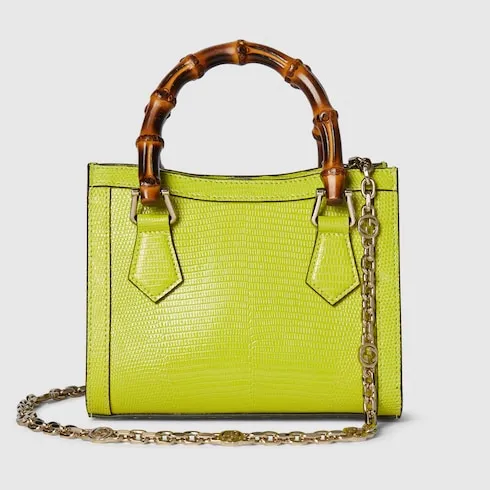 Gucci Diana Lizard Small Tote Bag