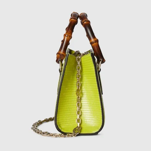 Gucci Diana Lizard Small Tote Bag