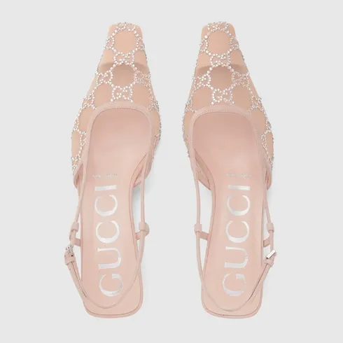 Gg Crystal Slingback Pump