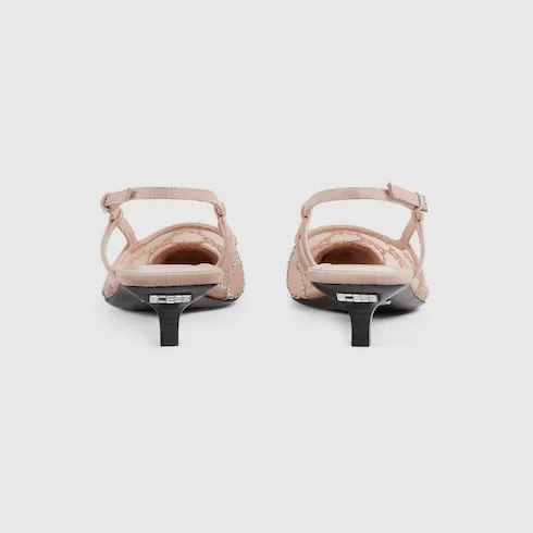 Gg Crystal Slingback Pump