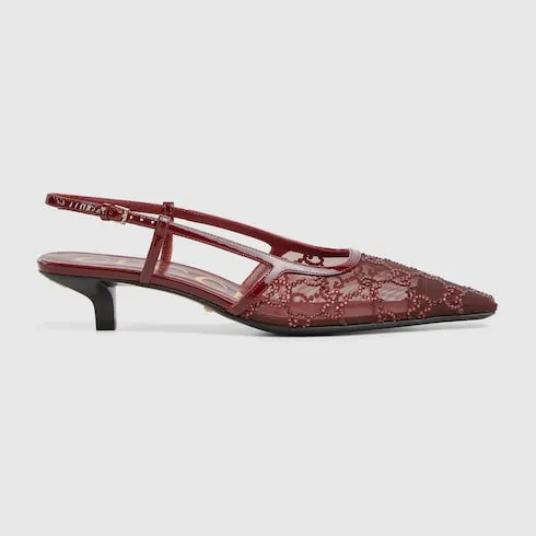 Gg Crystal Slingback Pump