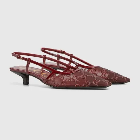 Gg Crystal Slingback Pump