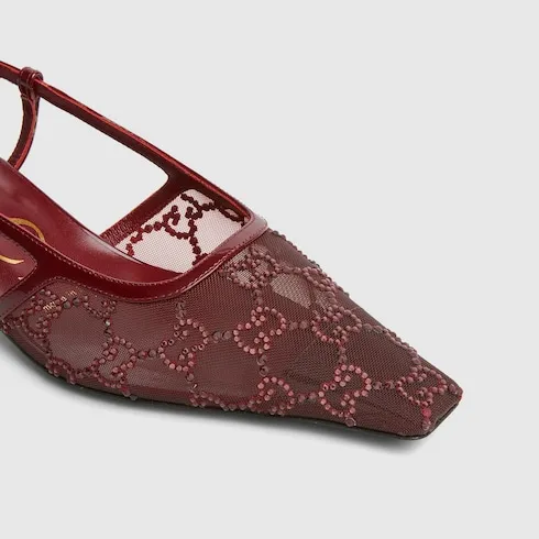 Gg Crystal Slingback Pump
