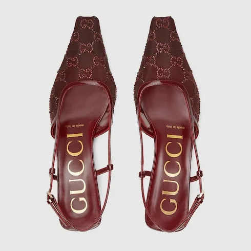 Gg Crystal Slingback Pump