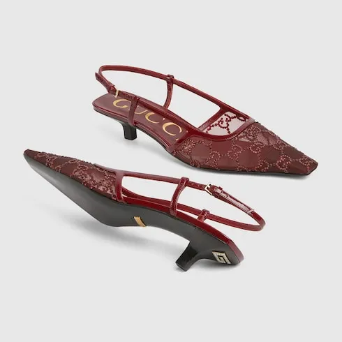 Gg Crystal Slingback Pump