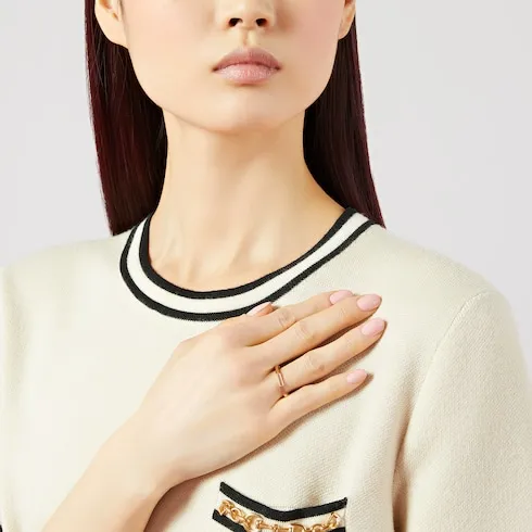 Gucci Link To Love 18K Mirrored Ring