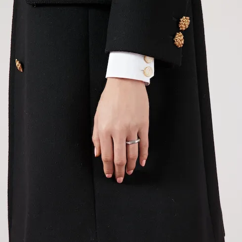 Gucci Link To Love 18K Studded Ring