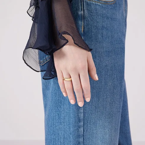 Gucci Link To Love 18K Studded Ring