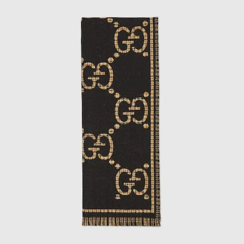 Check Gg Wool Scarf