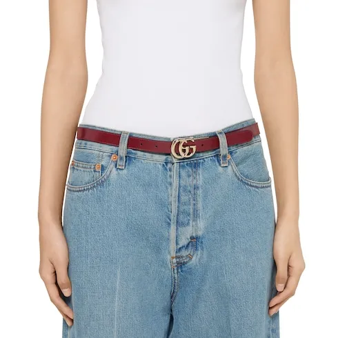 Reversible Gg Marmont Thin Belt