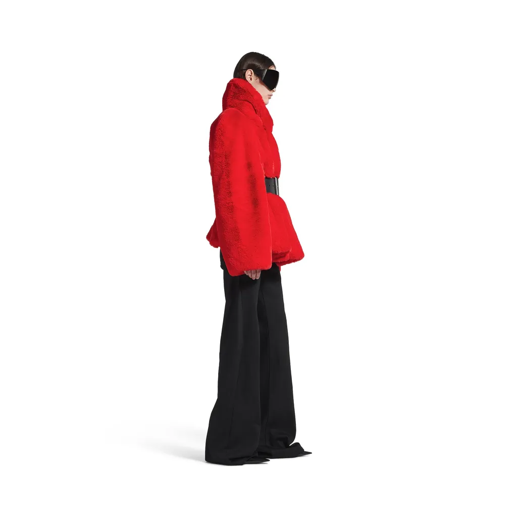 Wrap Animal-Free Fur Coat