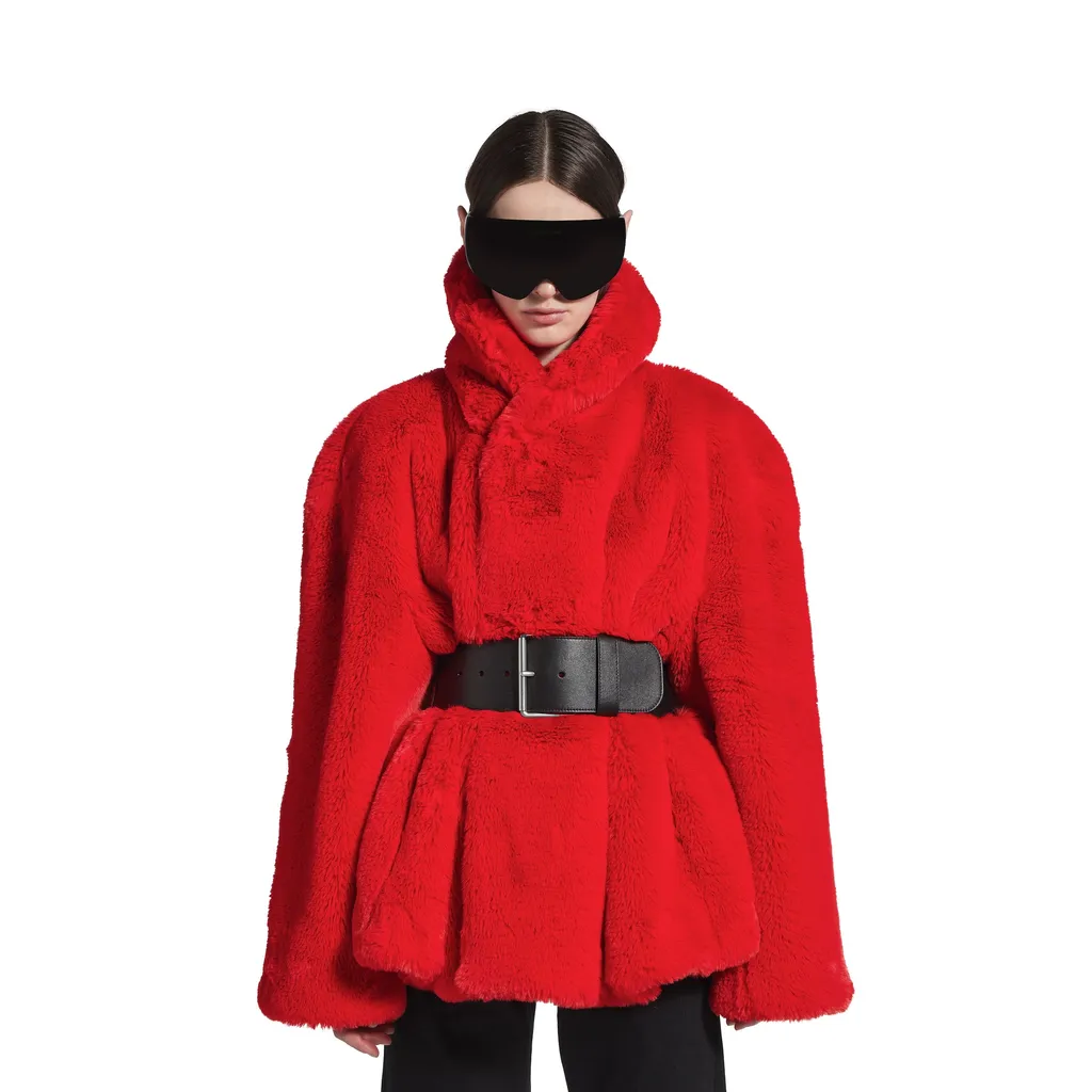 Wrap Animal-Free Fur Coat