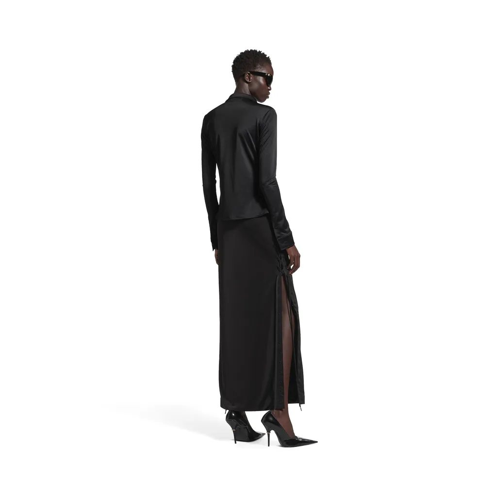 Lace-Up Maxi Skirt