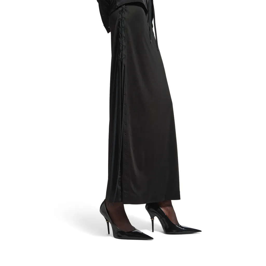 Lace-Up Maxi Skirt