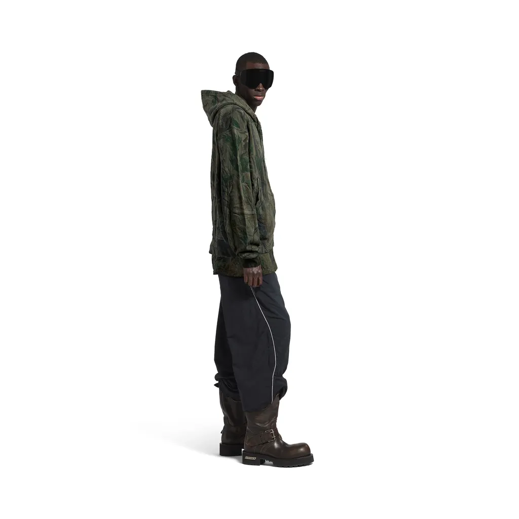 Diamond B Oversized Zip-Up Hoodie
